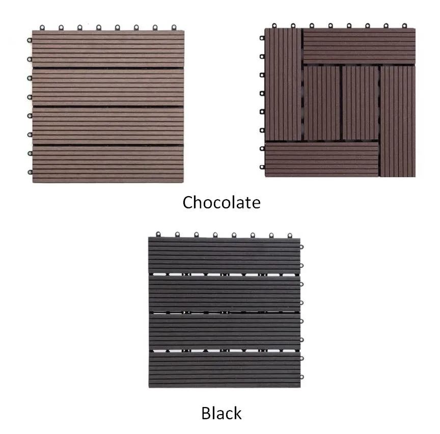 China Manufacturer Factory Outlet Low Maintenance Wood Flooring Plastic Composite Decking Tile