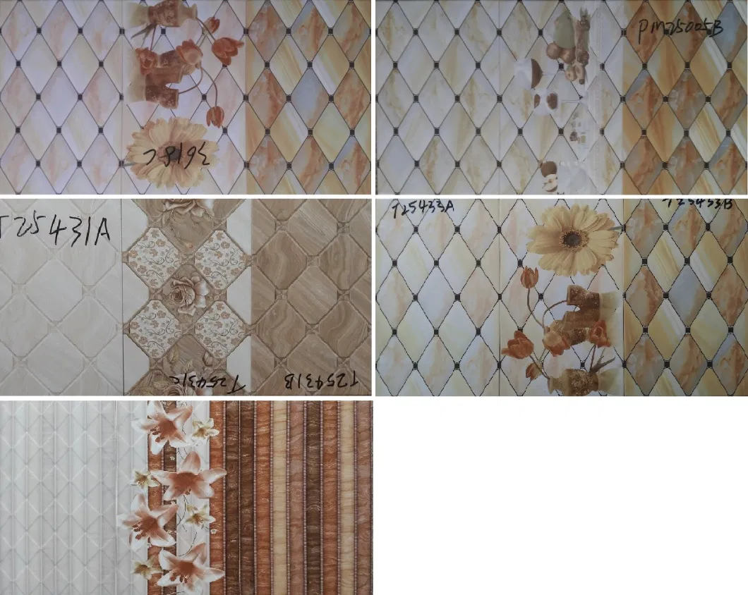 3D Embossed Strip Pattern Ceramic Wall Tile for House Decoration (250*400mm)