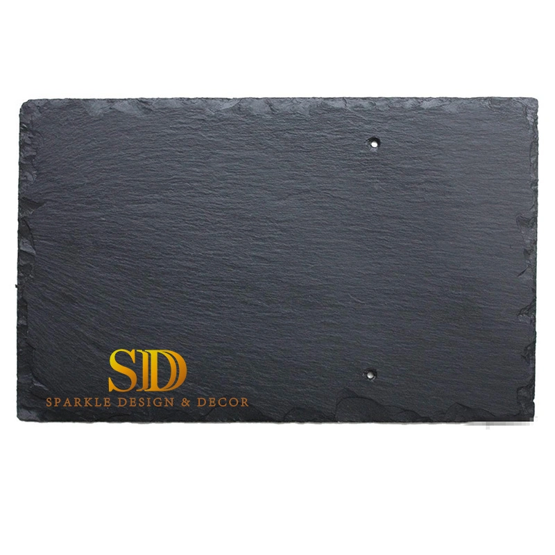 China Manufacturer Custom Made Natural Black Slate Roof Tiles for New House Roof Decor