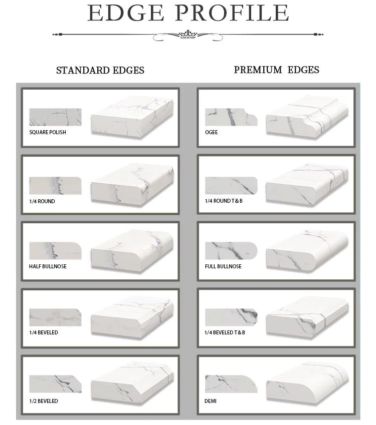 6088 Hermes Kitchen Cabinet Island Bathroom Vanity Countertops Artificial Stone Slab Quartz Tiles