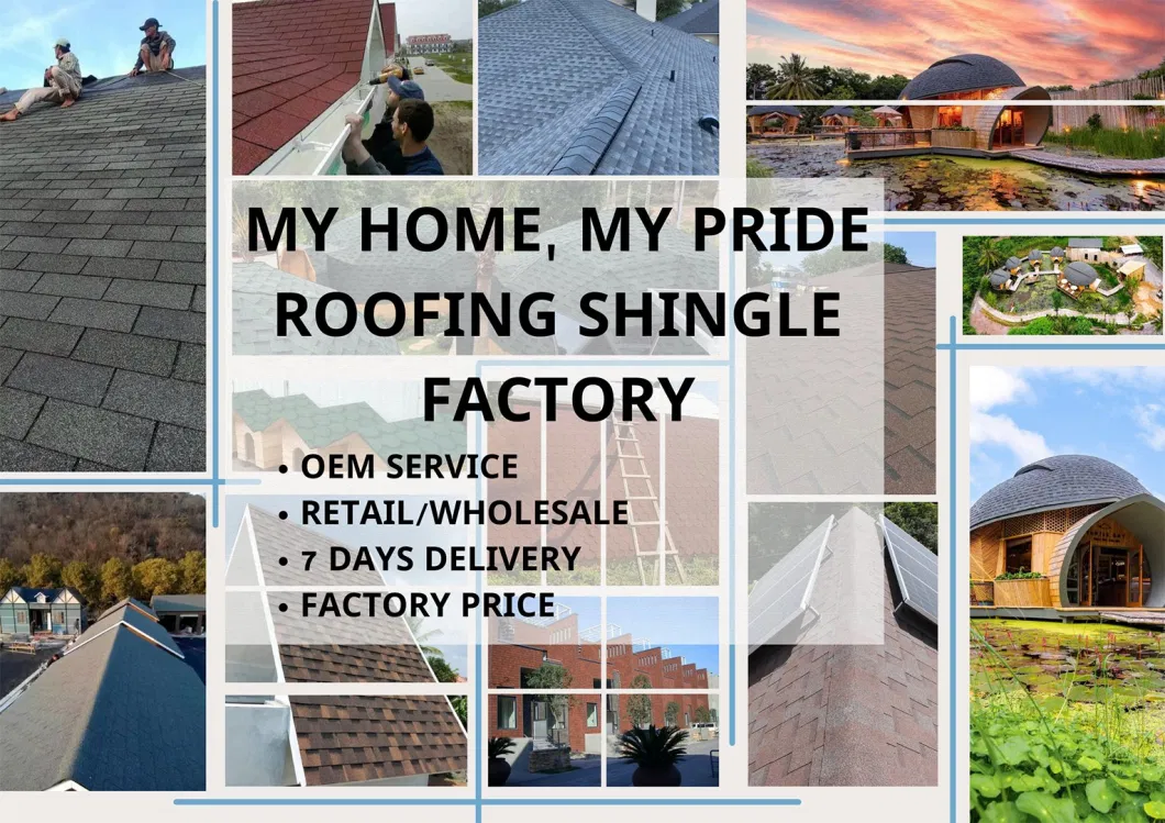 Concrete Construction ASTM Roofing Materials Russia Quality Asphalt Roofing Shingles Red Blue Rubber Roof Tiles