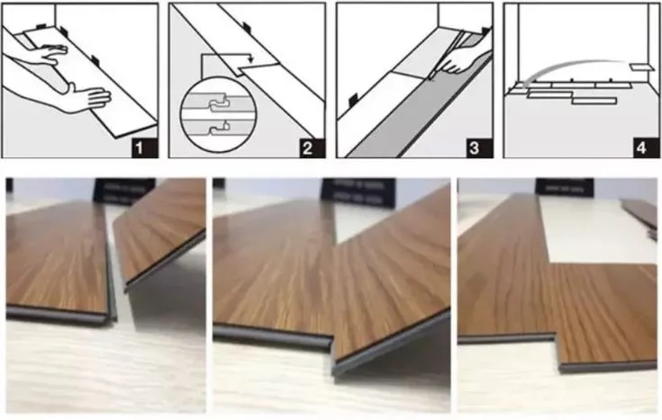 4mm 5mm 6mm Wood Look 100% Waterproof Vinyl Flooring Spc Flooring 3D Tiles