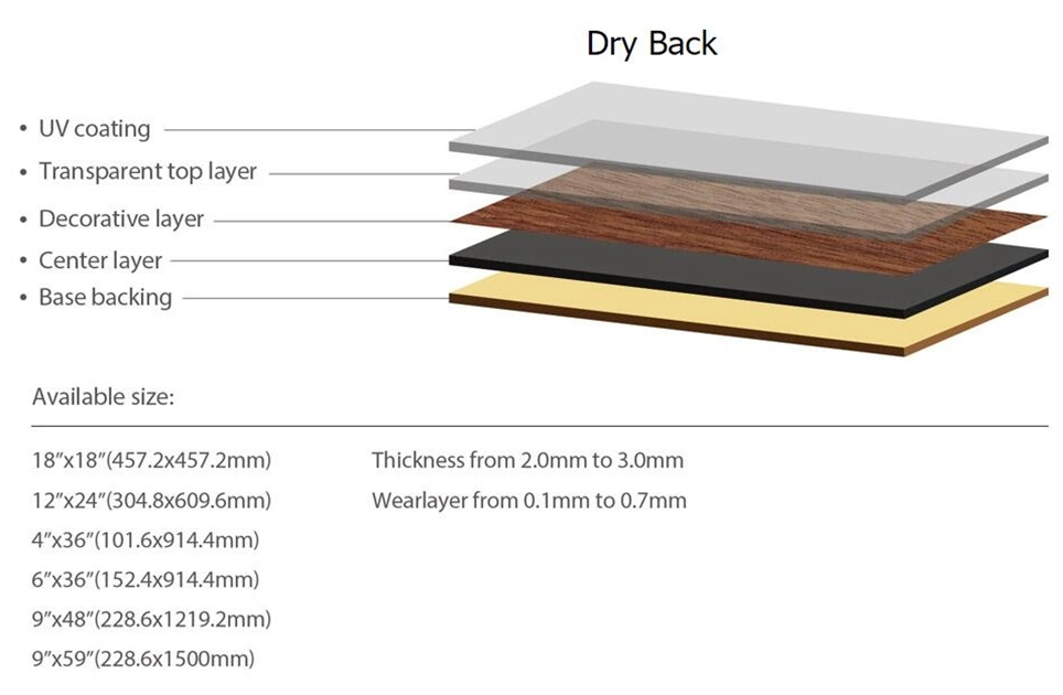 Wear-Resistant Vinyl Flooring PVC Floor Self-Stick Wood