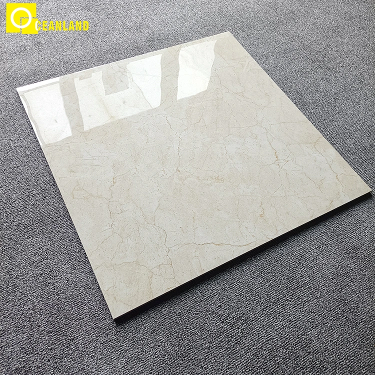 Beige 600X600 Polished Floor Ceramic Porcelain Tile