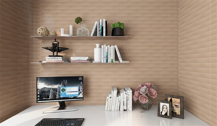 White Color Bathroom Plain Simple Style Glazed Ceramic Subway Tile