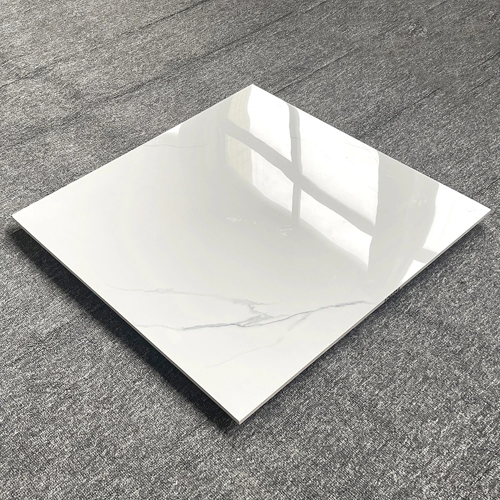 Glossy Modern Porcelain Floor Tiles 80*80 Calacatta Marble Tile White for Wall and Floor 600X600