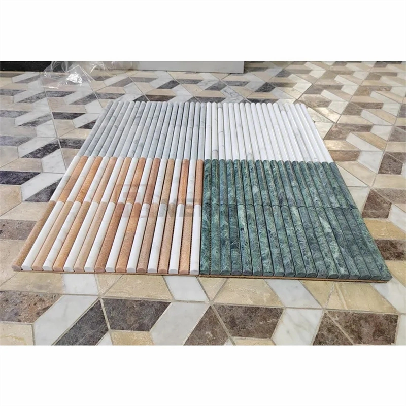 Curve Fluted Marble Tiles Stone Background Wall Mosaic Fluted Tile Fluted Wall Tiles