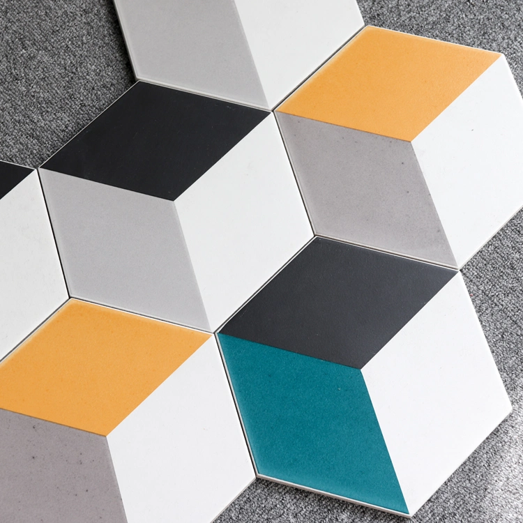 Non-Slip 200X230mm 20X23cm China Porcelain Tiles Hexagon Tile