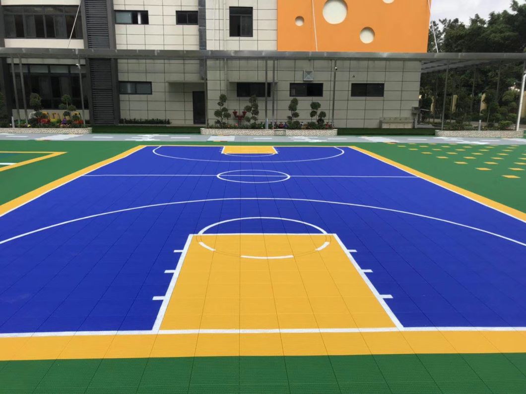 2023 Flyon Fiba Approved Interlocking Court Tiles Basketball Floor Outdoor Modular PP Tiles