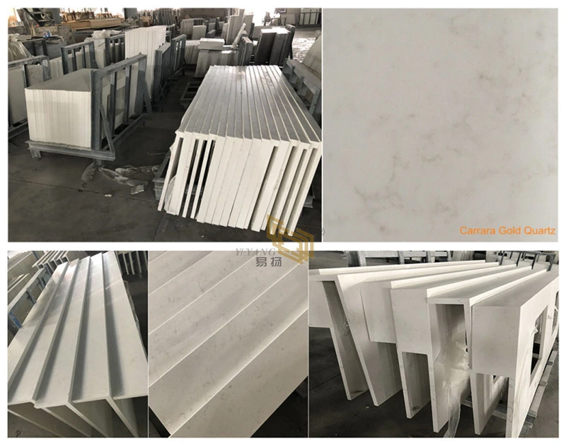 Quartz Slab Supplier White Calacatta Quartz with Grey Veins Quartz for Kitchen/Bathroom/Wall/Vanity/Countertop