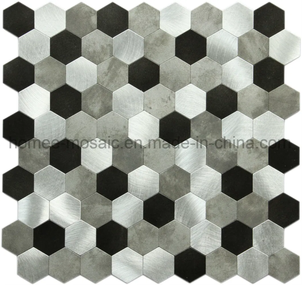 Marble Looking Hexagon PVC Self Stick Wall Tile Wallpaper for Kitchen