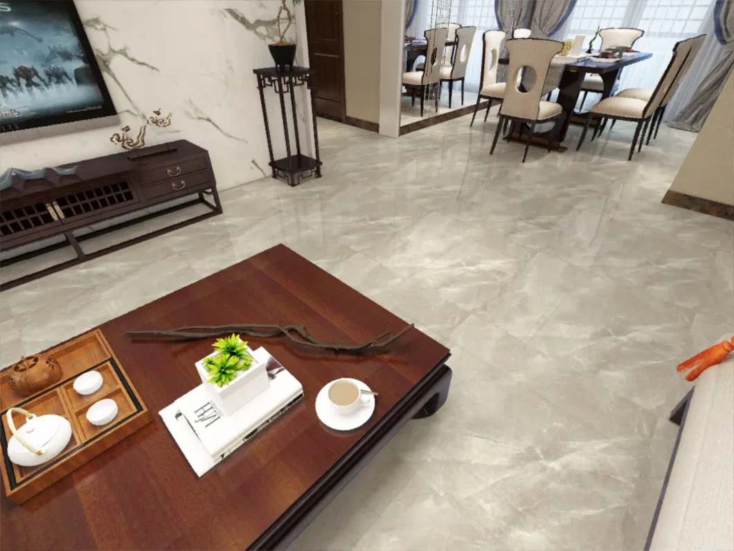 Beige Color Marble Glazed Porcelain Floor Tile 800X800mm