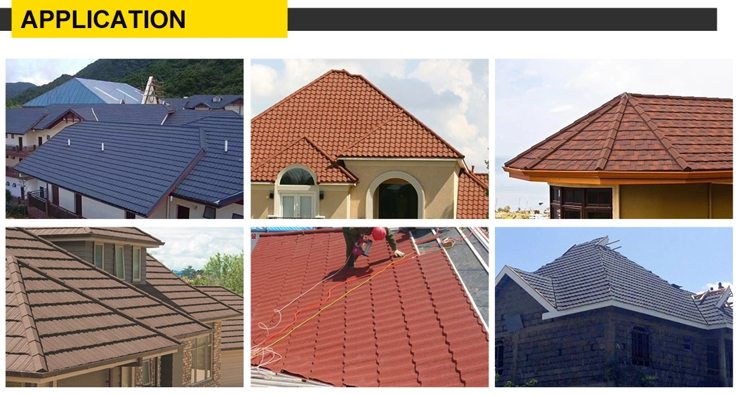 10% off China Manufacture High Quality Low Price Roofing Building Materials Steel Stone Coated Metal Roofing Tiles
