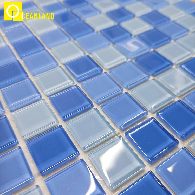 China Manufacturer Square Glass Wall Mosaic Swimming Pool Tiles