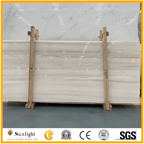 Cheap Build Material Athens White Wooden Onyx Marble Tiles for Floor/Wall