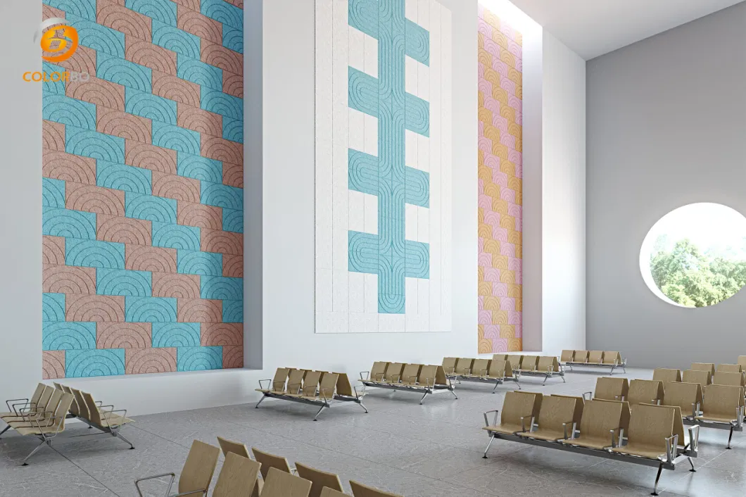 OEM Square CE Certification Decoration Sound Absorption Ceiling Board Acoustic Wall Tiles