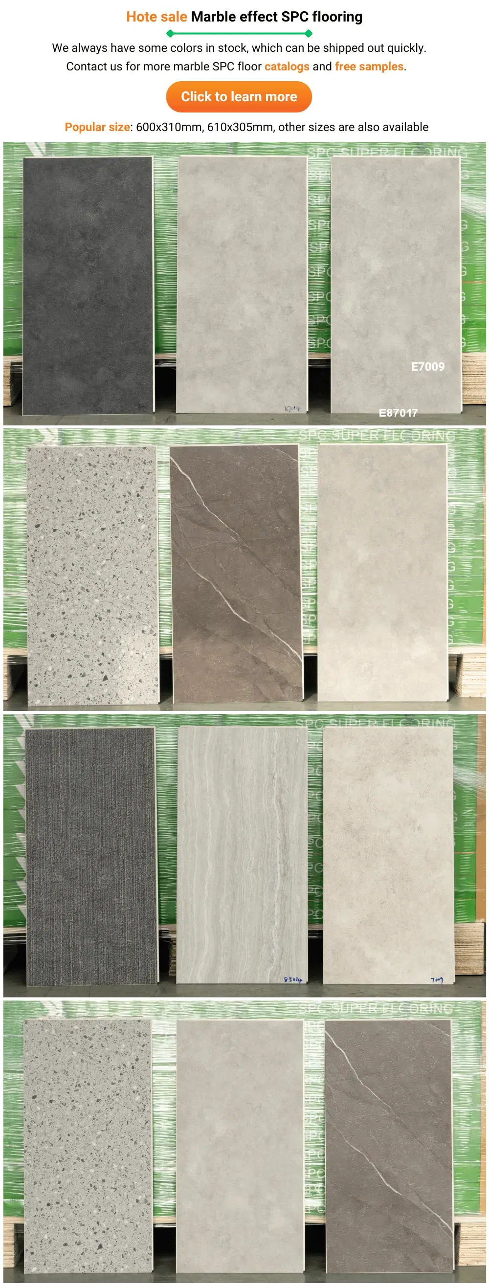Waterproof Self Stick Lvt/Spc/PVC/Rubber/Ceramic/Porcelain Plastic/Wood/Wooden/Stone/Marble/Carpet Luxury Vinyl Floor/Wall/Ceiling Plank Tile