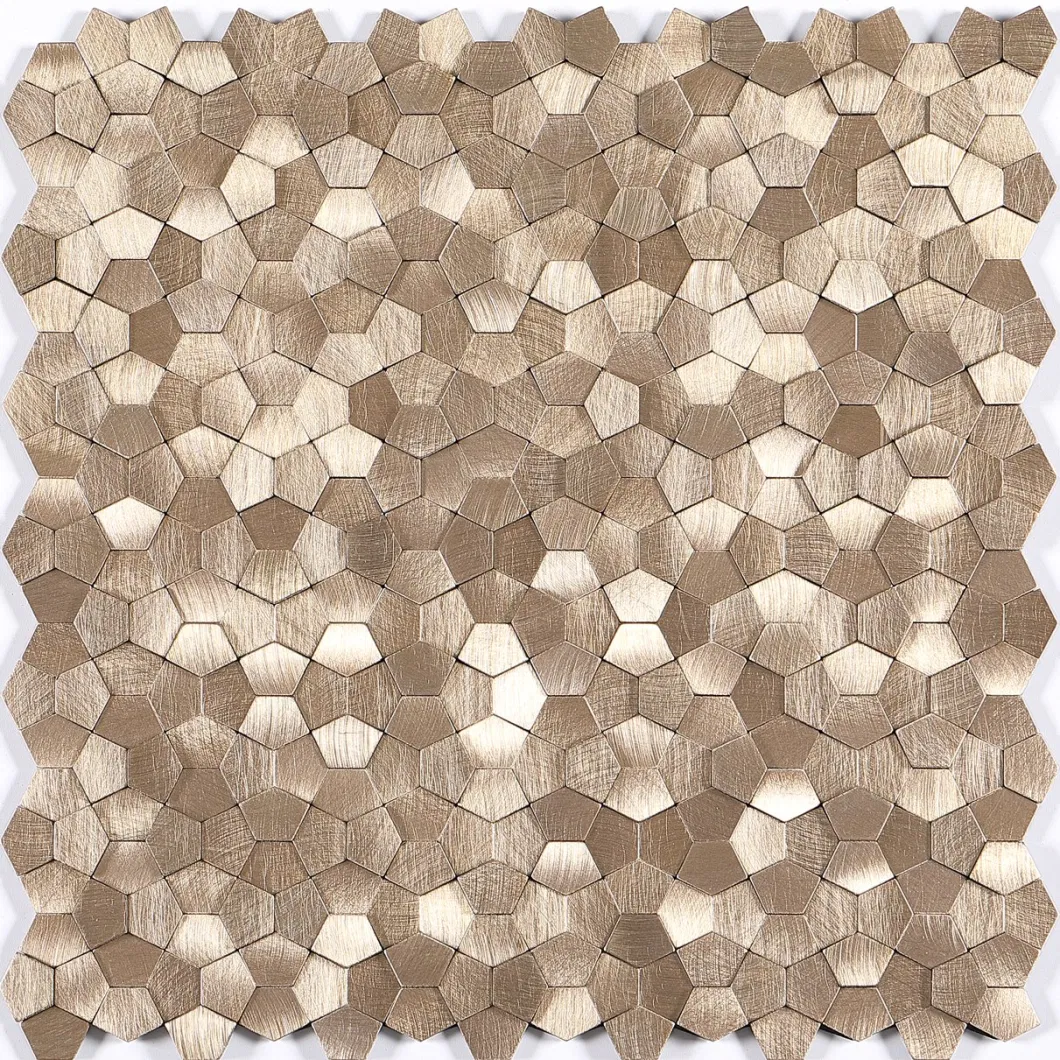 Waterproof Marble Look PVC Vinyl Mosaic Self Adhesive Peel and Stick Wall Tile Sticker Mixed Marble Mosaic Peel and Stick Backsplash 4mm Thick