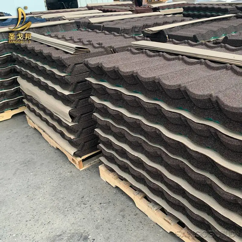 Waterproof Construction Material Stone Coated Metal Roof Tile