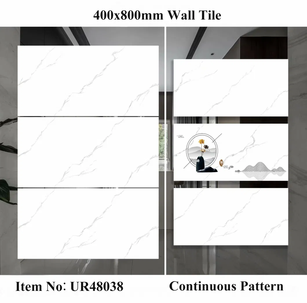 China Foshan Good Quality Decorative Home 400X800mm Glazed Porcelain Ceramic Bathroom Flooring Wall Tile