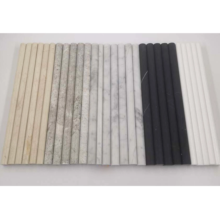 Wall Cladding Natural Fluted Marble Trim Concave Tiles 3D Natural Stone Flute Marble Tiles for Wall