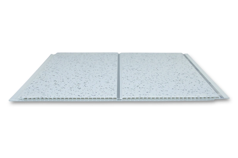 250mm White Color Middle Groove Silver Line PVC Ceiling Tiles Bathroom Panel Cladding Wall Panel