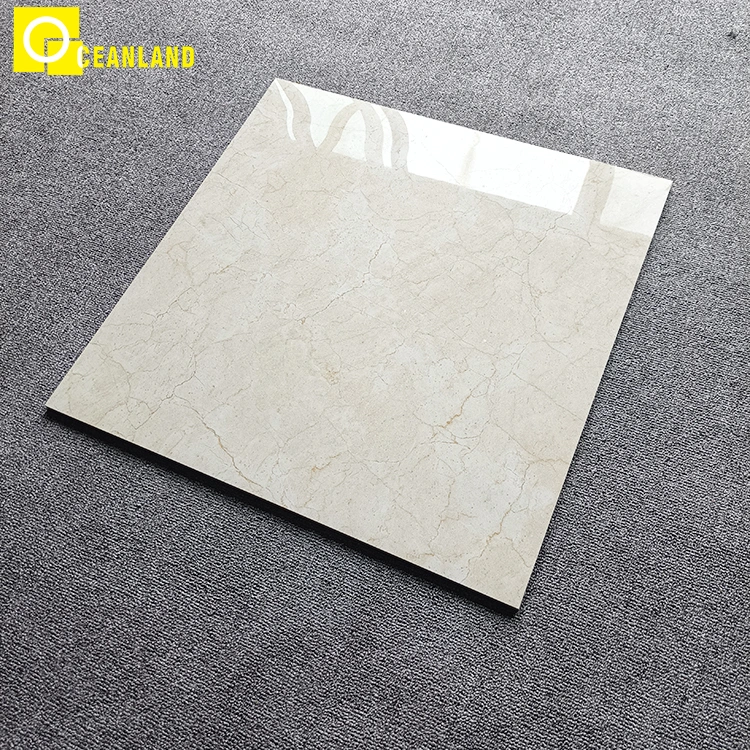 Beige 600X600 Polished Floor Ceramic Porcelain Tile