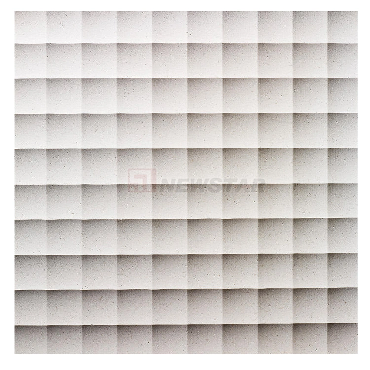 Newstar Kitchen Wall Natural Marble Tiles Carved Carrara White Fluted Marble Tiles