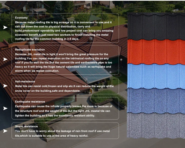 Bond Colorful Ships Steel Material Metal Stone Coated Wall Panel Roof Tile