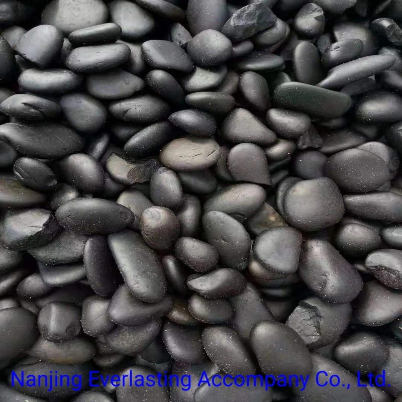 China Tiles Pebbles Decorative River Stones Black Landscape Pavement Cobblestone