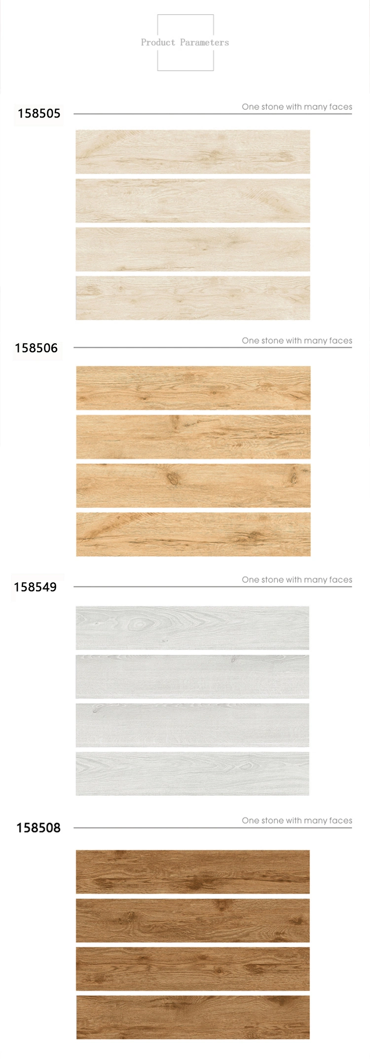 Wood Plank Look Porcelain 15X80 Grey Wooden Glazed Ceramic Floor Tiles Factory