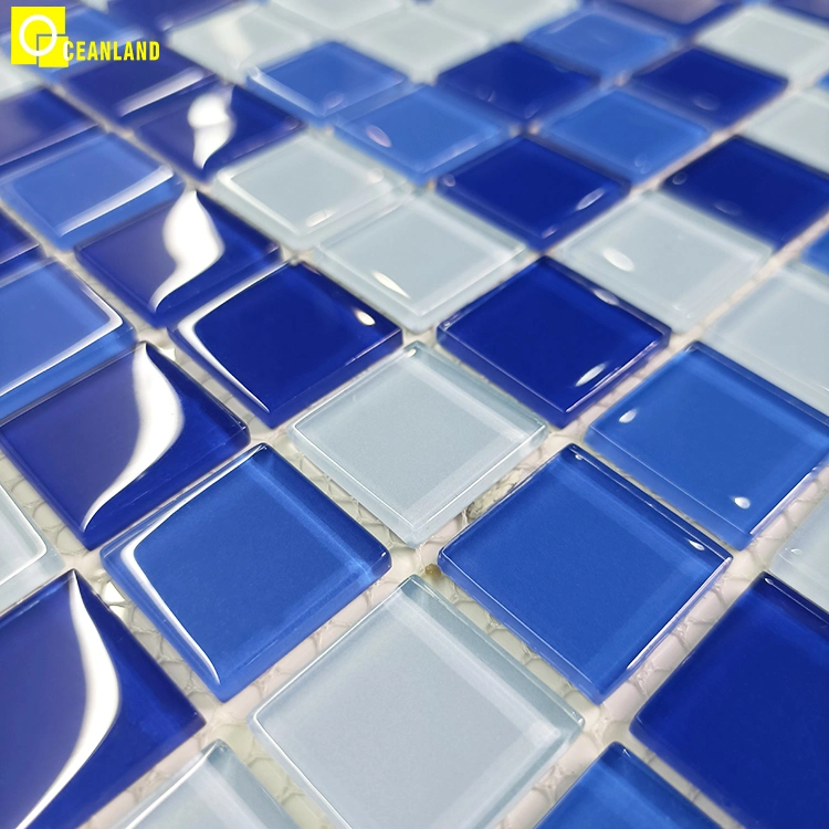 China Manufacturer Square Glass Wall Mosaic Swimming Pool Tiles