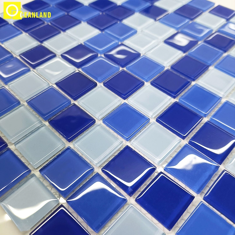 China Manufacturer Square Glass Wall Mosaic Swimming Pool Tiles