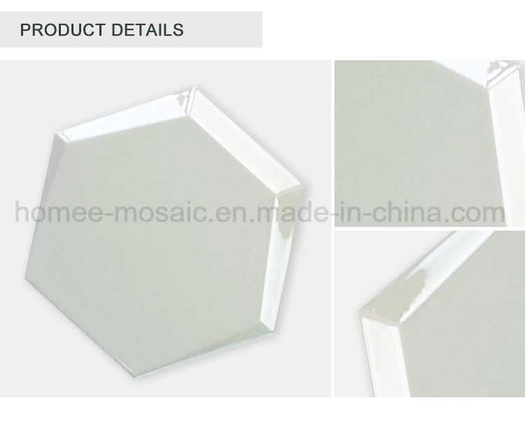 New White Hexagon Design Bathroom Mosaic Tile Ceramic Tile