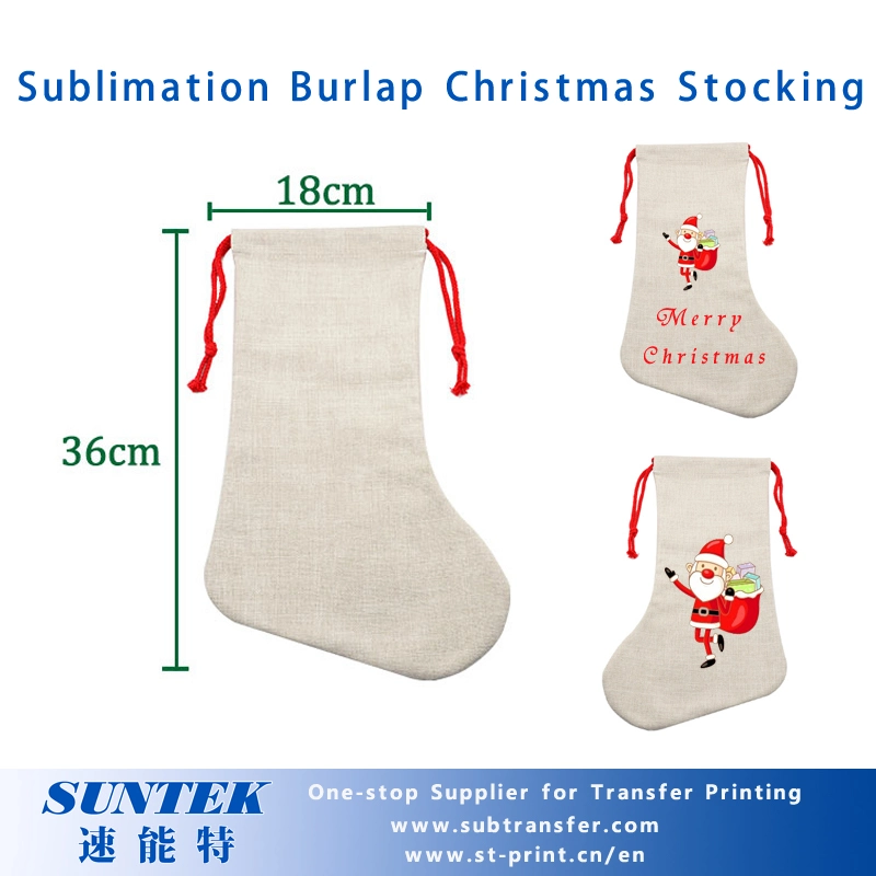 Christmas Linen Stocking for Sublimation