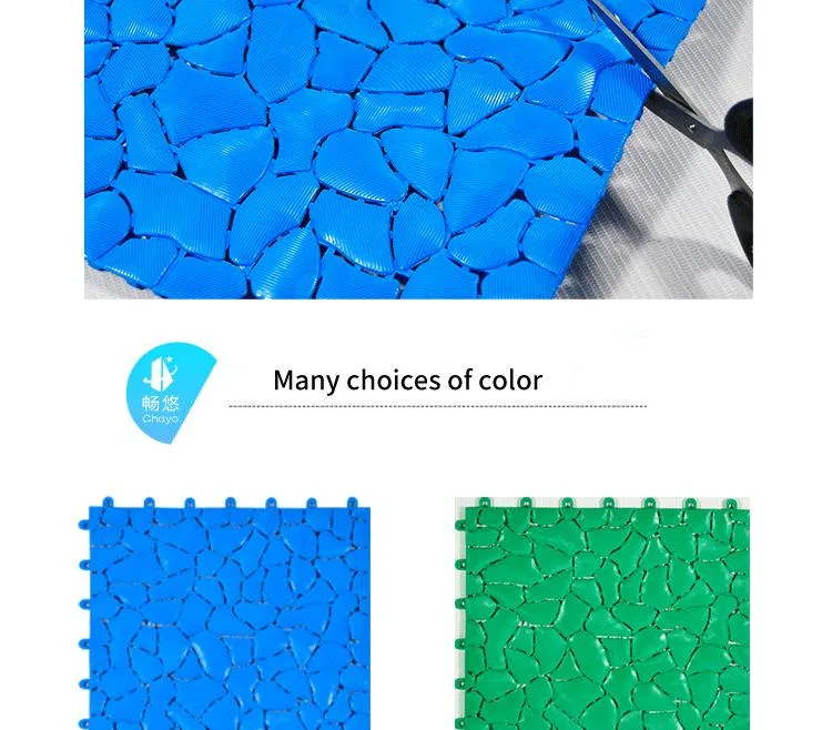 Interlocking Modular Anti-Skid Comfortable PVC Floor Tile for Bath