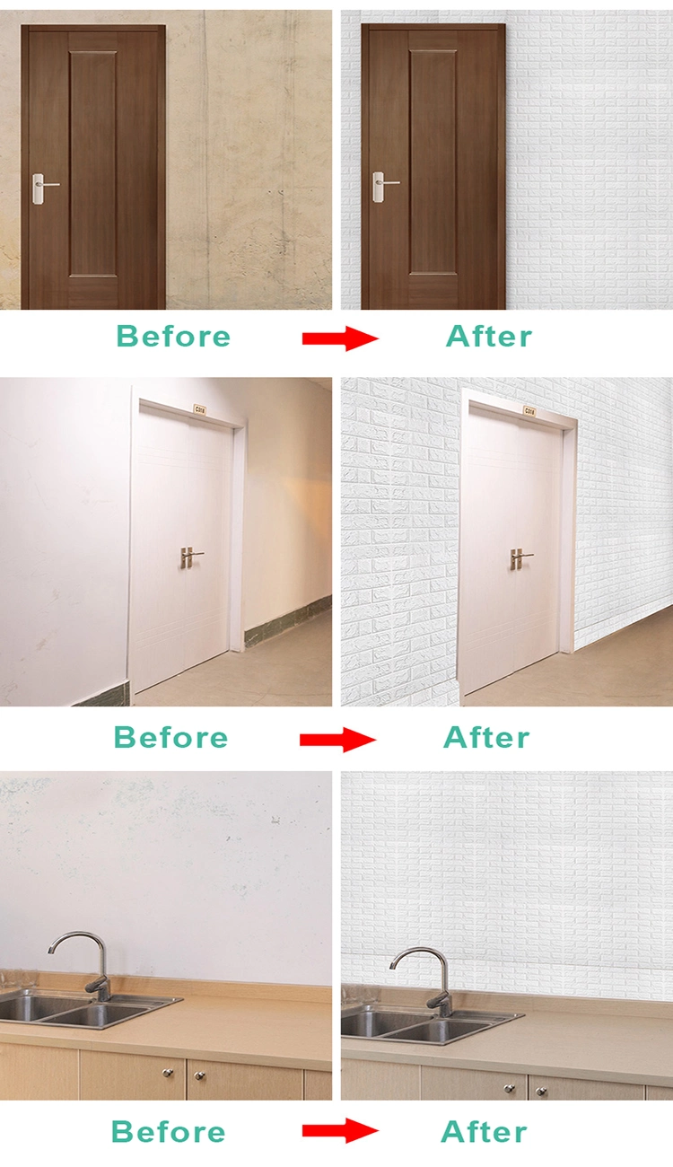 Self-Adhesive Wallpaper Bathroom Kitchen Wall Tiles 3D Tile Sticker Waterproof Peel and Stick