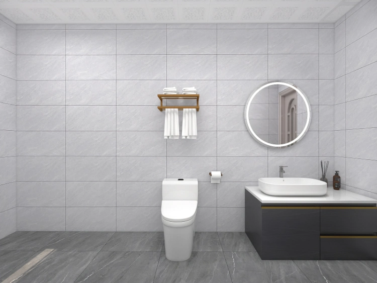 300X600 Indoor Bathroom Ceramic Wall Tile White Glossy Surfaced Porcelain Tiles