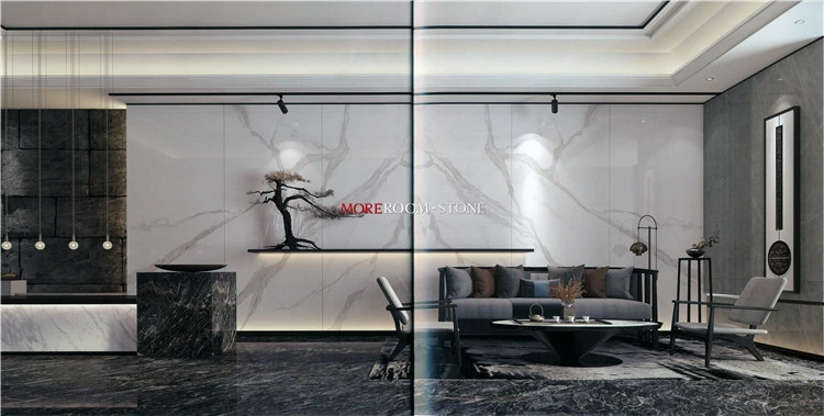 Large Format Staturio Marble White Thin Wall Tile