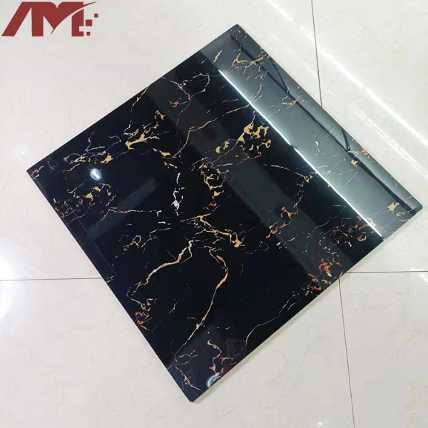 China Good Price Black Full Polished Glazed Marble Tiles 60X60 Tiles