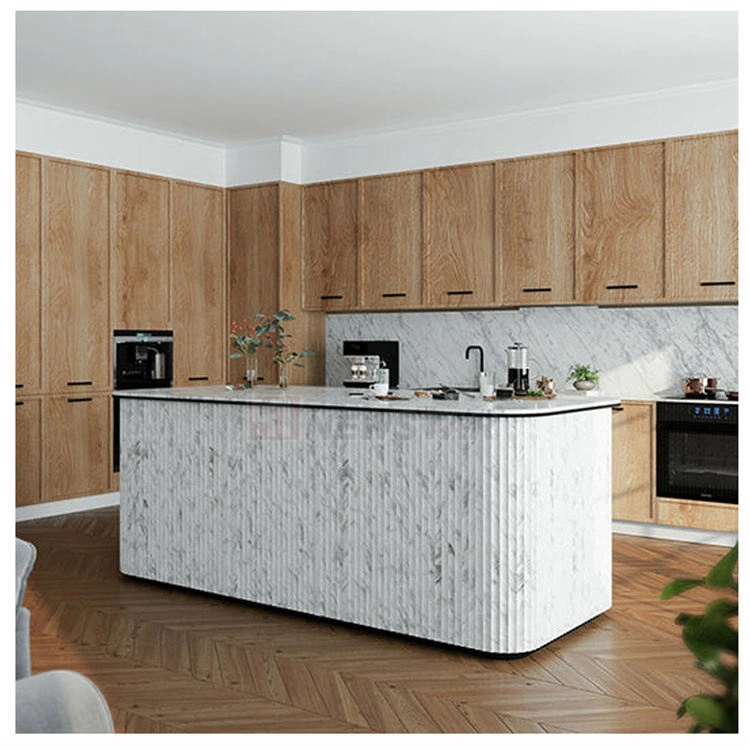 Newstar Simple Kitchen Tiles 3D Wall Fluted Natural Marble Mosaic Tiles