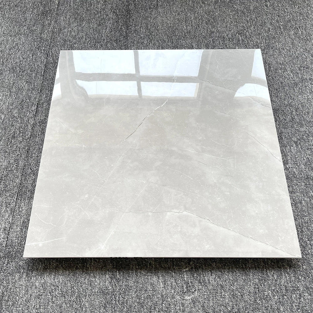 Most Popular 24X24 Glossy Light Grey Polished Porcelain Floor Tiles 600X600 Polished