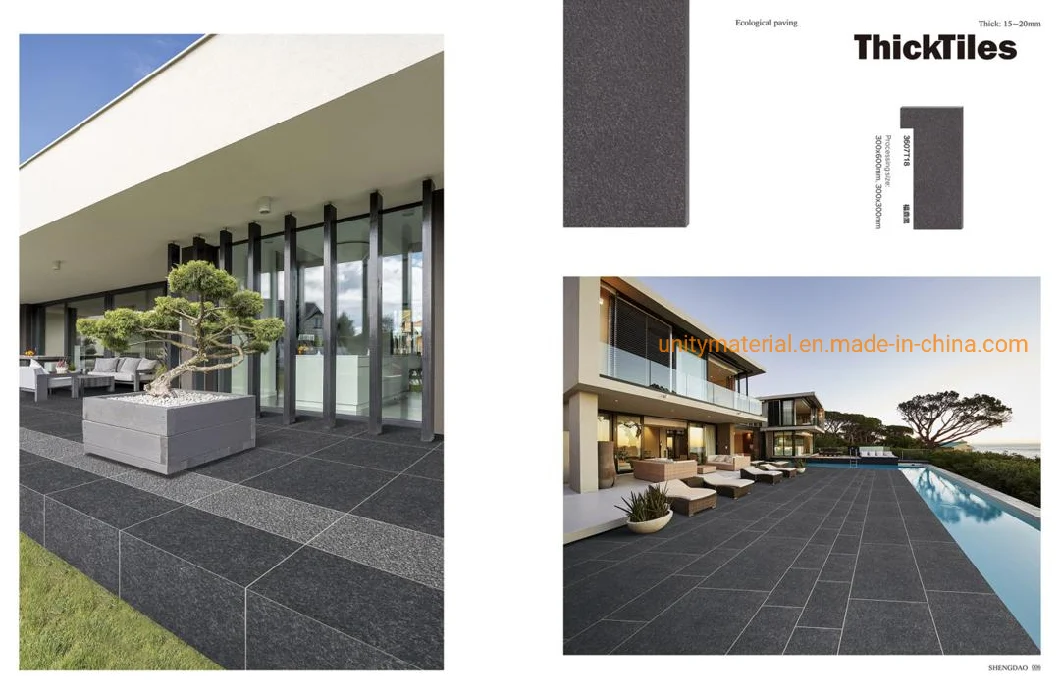 China Manufacturer Outdoor Exterior Anti Slip Courtyard 600X600 Matt Floor Wood 2cm Thick Anti-Frost Paving Tile Price for External Courtyard