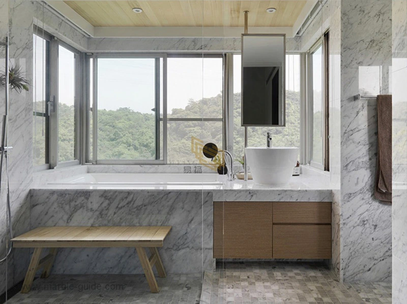 Natural Carrara White Marble Tiles 2022 for Bathroom/Hotel Wall/Backsplash/Floor