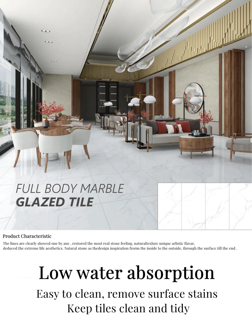 Guangzhou Professional Flooring Tiles Porcelain Porcelanato 60X60 Cm Ivory White and Black Colour Vitrified Floor