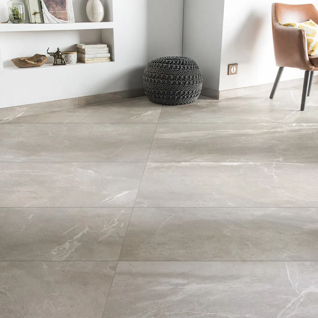 Foshan Good Quality Modern House Luxury Marble Stone Full Body 80X80 Vitrified Grey Glazed Porcelain Tiles Floor Design