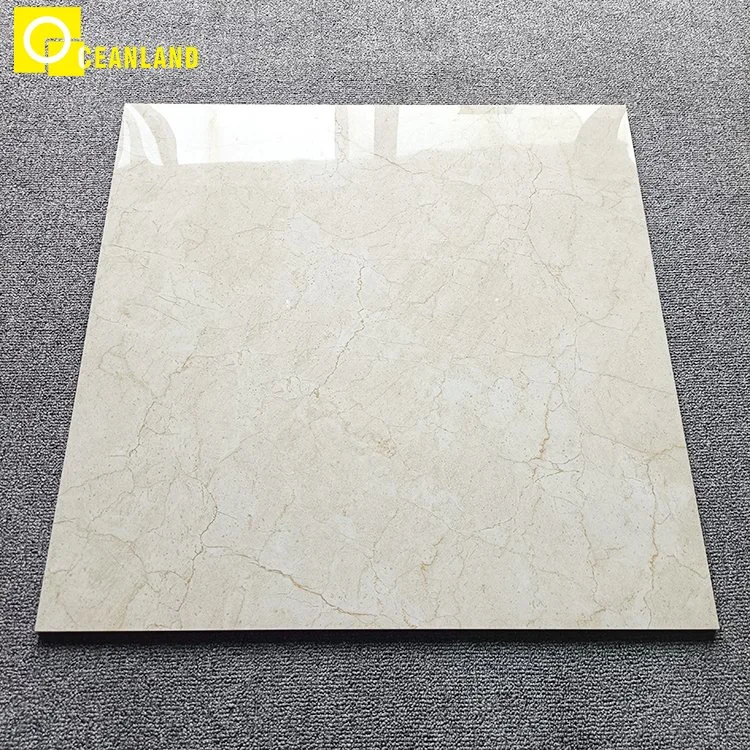 Beige 600X600 Polished Floor Ceramic Porcelain Tile