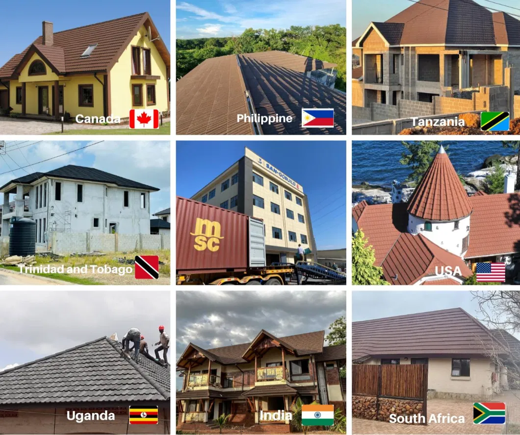 Made in China Aluminium-Zinc PPGL Metal Roof Tiles Stone Coated Metal Roofing Sheet