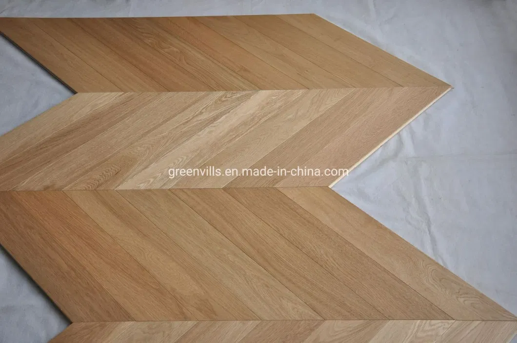 Guangzhou Herringbone Fishbone Chevron Floor Parquet Grey Tile Oak Engineered Wood Flooring