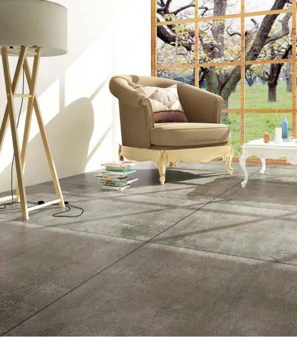 Grey Color Cement Look Matte Finish Glazed Porcelain Tile for Floor and Wall